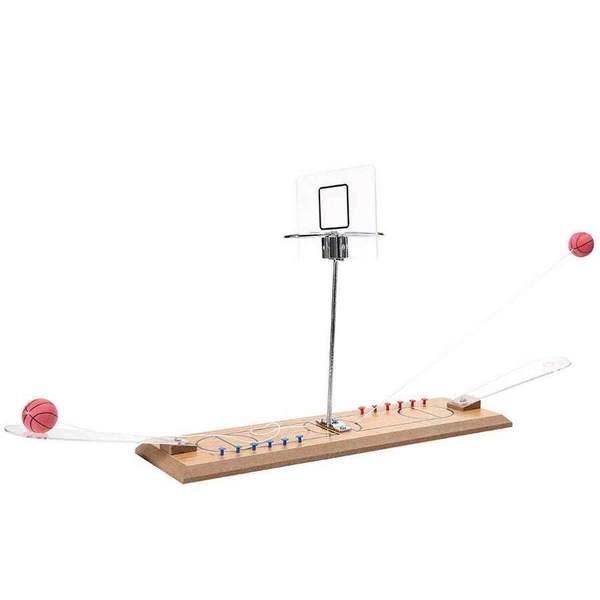 WOODEN DUAL BASKETBALL HOOP GAME